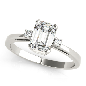 Vienne Lab-Created Diamond 4 Prong Set Trilogy Engagement Ring