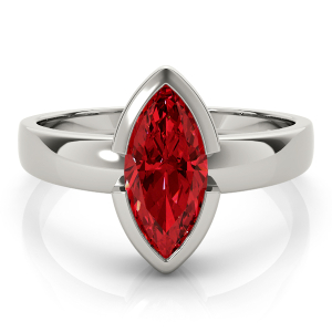 Merina Natural Ruby Marquise cut  Gemstone Diamond Ring