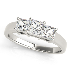 Velda Lab-Created Diamond 4 Prong Set Trilogy Engagement Ring
