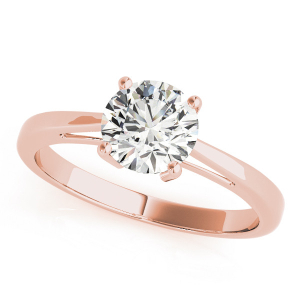 Madalyn Lab-Created Diamond Rose Gold 4 Prong Classic Solitaire Engagement Ring