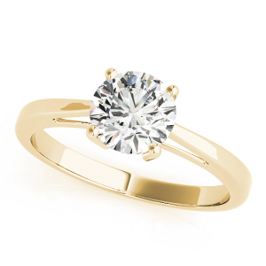 Madalyn Lab-Created Diamond Yellow Gold 4 Prong Classic Solitaire Engagement Ring