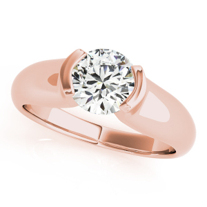 Meilani Lab-Created Rose Gold Solitaire Diamond Ring