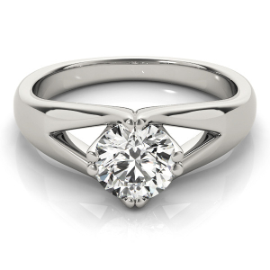 Moriah Lab-Created Double Prong Classic Solitaire Engagement Diamond Ring