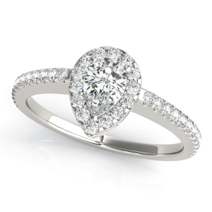 Lilia Lab-Created Halo Diamond Ring