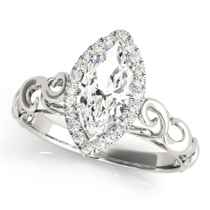Lilyana Natural Halo Diamond Ring