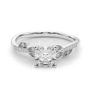 Johanna Lab-Created Diamond 4 Prong Side Stone Engagement Ring