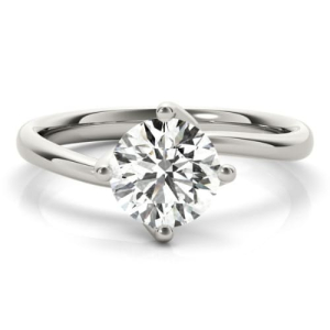 Nyaja Natural Round cut 4 Prong  Solitaire Diamond Ring