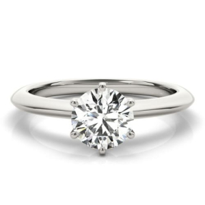 Maryann Natural Round cut 6 Prong  Solitaire Diamond Ring