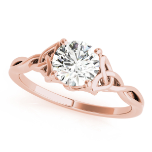 Maelee Lab-Created Diamond Rose Gold 4 Prong Classic Solitaire Engagement Ring