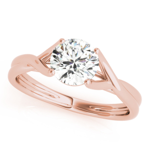 Maizy Natural Rose Gold 4 Prong Solitaire Diamond Ring