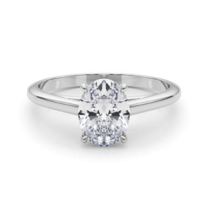 Nacelle Lab-Created Diamond Oval cut 4 Prong  Classic Solitaire Engagement Ring