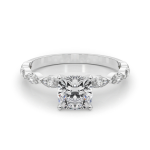 Serin Lab-Created Diamond 4 Prong Side Stone Engagement Ring