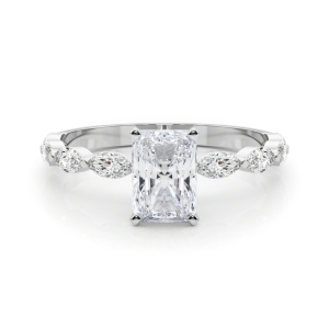 Serin Lab-Created Diamond 4 Prong Side Stone Engagement Ring