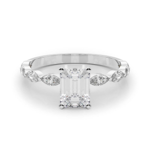 Livisa Lab-Created Diamond 4 Prong Side Stone Engagement Ring