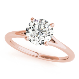 Melodie Lab-Created Diamond Rose Gold 4 Prong Classic Solitaire Engagement Ring
