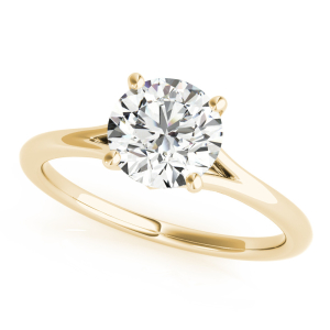 Melodie Lab-Created Diamond Yellow Gold 4 Prong Classic Solitaire Engagement Ring
