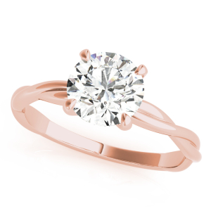 Mayzie Lab-Created Diamond Rose Gold 4 Prong Classic Solitaire Engagement Ring