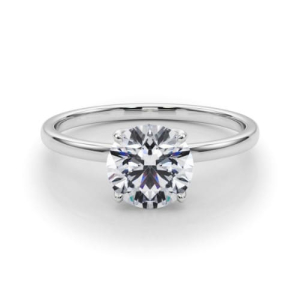 Maiya Natural Round cut 4 Prong  Solitaire Diamond Ring