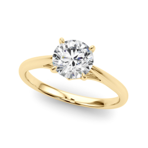 Mylie Lab-Created Diamond Yellow Gold 4 Prong Classic Solitaire Engagement Ring