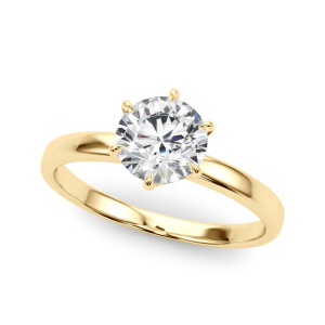 Marnie Lab-Created Diamond Yellow Gold 6 Prong Classic Solitaire Engagement Ring