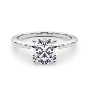 Kenslay Natural Round cut 4 Prong  Solitaire Diamond Ring