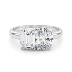 Siara Lab Grown 4 Prong  Two Stone Diamond Ring