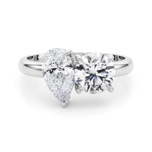 Rejila Lab Grown Prong Set Two Stone Diamond Ring
