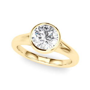 Amelia Natural Yellow Gold Diamond Solitaire Ring
