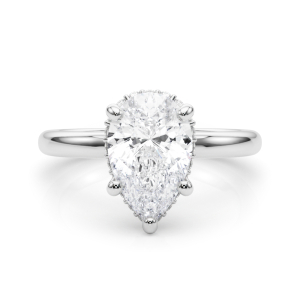 Victorious Lab-Created Diamond 5 Prong Halo Engagement Ring