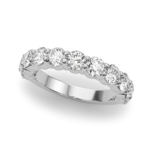 Amensa Lab-Created Silver Pave Setting  Diamond Ring