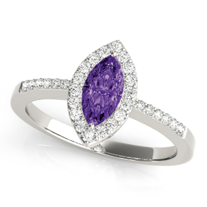 Nemisa Amethyst Marquise cut Gemstone Diamond Ring