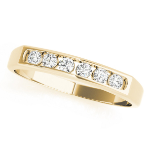 Jurni Lab-Created Yellow Gold Channel-Set Eternity Diamond Ring