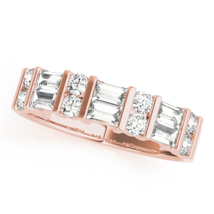 Marsali Lab-Created Rose Gold Bar-Set  Diamond Ring