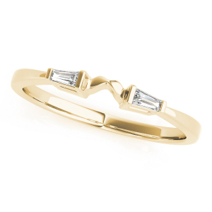 lilya Lab-Created Yellow Gold Bar-Set Two Stone Diamond Ring