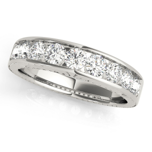 Lamya 0.87 Carat Lab-Created Round cut Channel-Set Eternity Diamond Ring