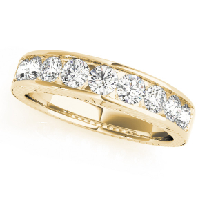 Lamya Lab-Created Yellow Gold Channel-Set Eternity Diamond Ring