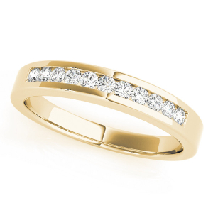 Rocky Lab-Created Yellow Gold Channel-Set Eternity Diamond Ring