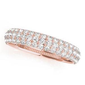 Fanta Lab-Created Rose Gold Pave-Set  Diamond Ring