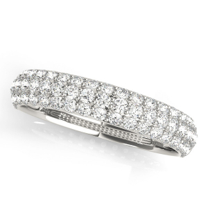 Fanta Lab-Created Round cut Pave-Set  Diamond Ring