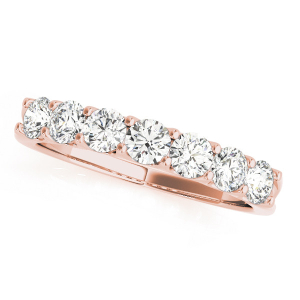 Adara Lab-Created Rose Gold Prong 7 Stone Diamond Ring