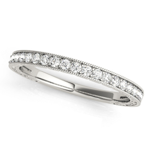Harvey Lab-Created Silver Channel-Set Eternity Diamond Ring