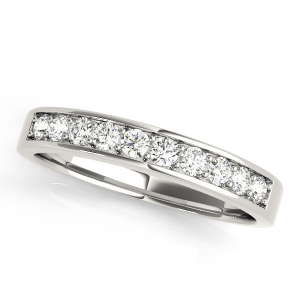 Sereen Lab-Created Silver Channel-Set Eternity Diamond Ring