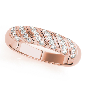 Anslee Lab-Created Rose Gold Pave-Set  Diamond Ring