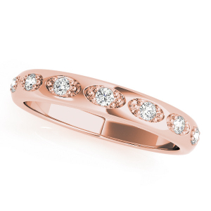 Adrielly Lab-Created Rose Gold Pave-Set  Diamond Ring