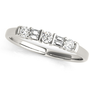 Maevery Lab-Created Bar And Prong Set  Diamond Ring