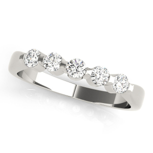 Celina 0.50 Carat Lab-Created Round cut Bezel  5 Stone Diamond Ring