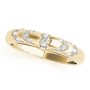 Lochlyn Lab-Created Yellow Gold Pave-Set  Diamond Ring