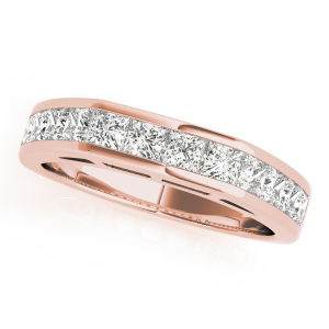 Aisley Lab-Created Rose Gold Bar-Set  Diamond Ring