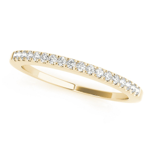 Cielle Lab-Created Yellow Gold Prong Three Quarter Eternity Diamond Ring