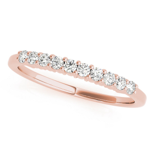 Libby Lab-Created Rose Gold Prong Half Eternity Diamond Ring